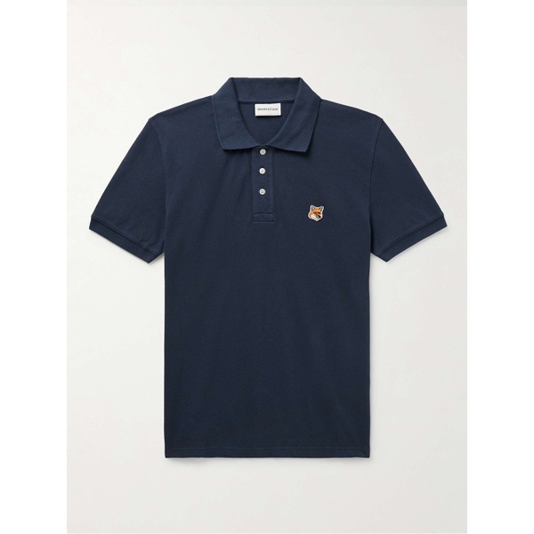 메종키츠네 MAISON KITSUNEE Logo-Appliqued Cotton-Pique Polo Shirt 1647597328581975