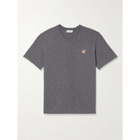 MAISON KITSUNEE Logo-Appliqued Melange Cotton-Jersey T-Shirt 1647597328581973