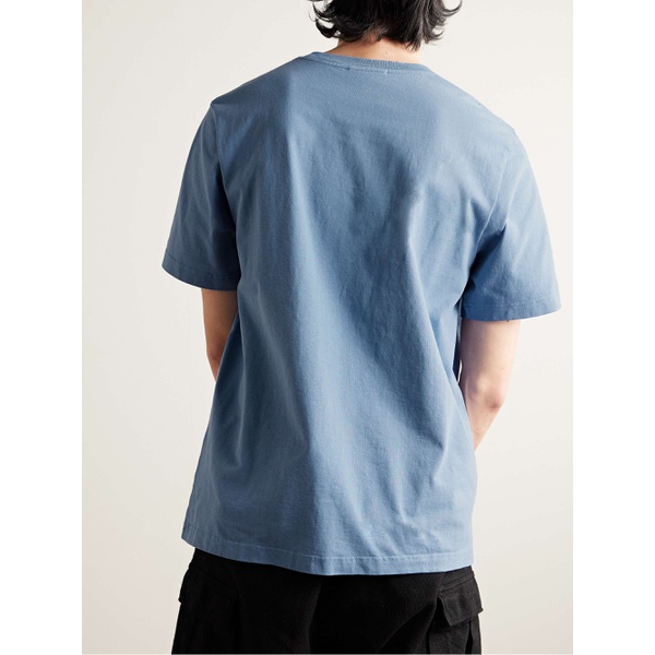 메종키츠네 MAISON KITSUNEE Logo-Appliqued Cotton-Jersey T-Shirt 1647597328581950