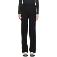 Maison Kitsune Black Elasticized Trousers 222389F087004