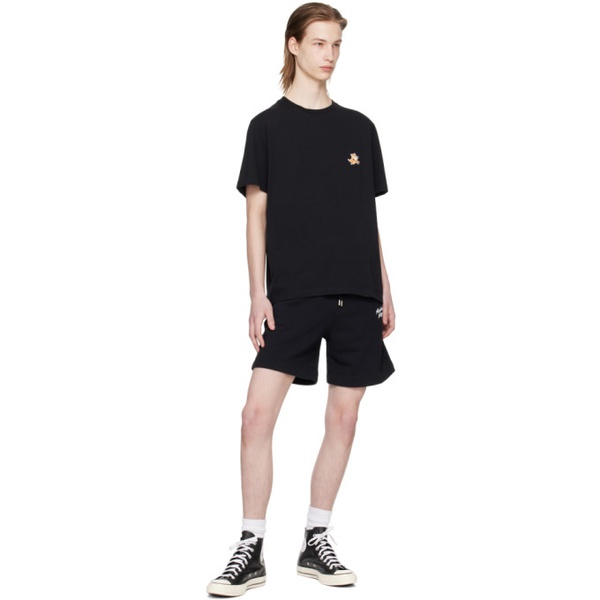 메종키츠네 Maison Kitsune Black Speedy Fox T-Shirt 241389M213037