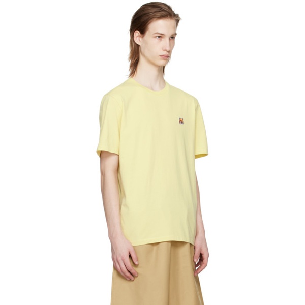 메종키츠네 Maison Kitsune Yellow Bold Fox Head T-Shirt 241389M213007