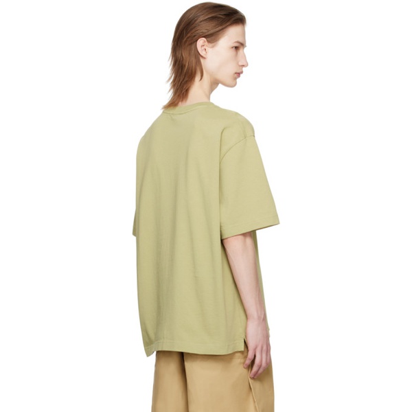 메종키츠네 Maison Kitsune Green Bold Fox Head T-Shirt 241389M213009