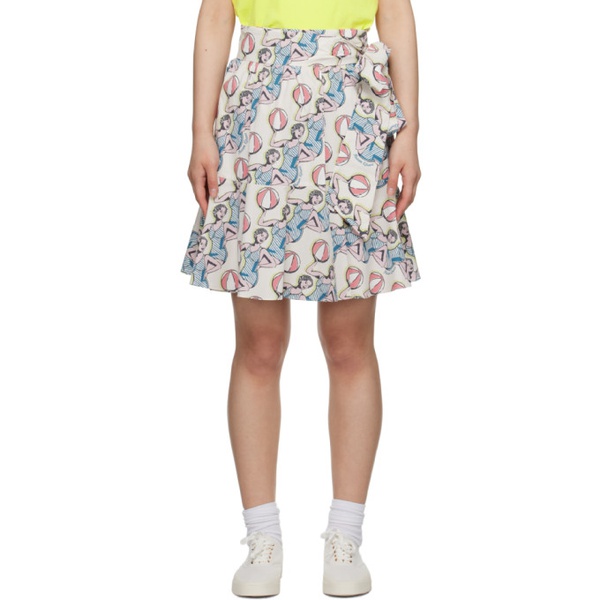 메종키츠네 Maison Kitsune Multicolor Hotel Olympia 에디트 Edition Dancing Girls Miniskirt 232389F090000