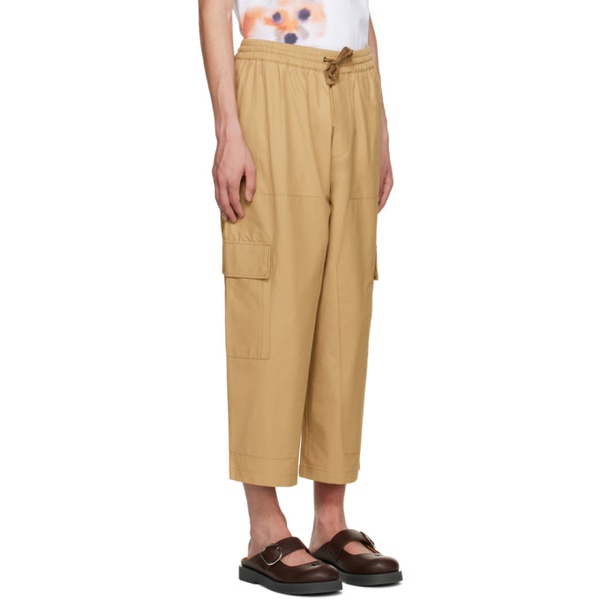 메종키츠네 Maison Kitsune Beige Drawstring Trousers 231389M186000