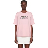 Maison Kitsune Pink Flowers T-Shirt 232389F110052