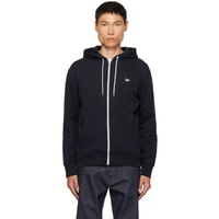 Maison Kitsune Navy Tricolor Fox Patch Hoodie 232389M202015