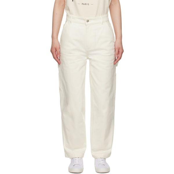 메종키츠네 Maison Kitsune 오프화이트 Off-White Pocket Trousers 231389F069000