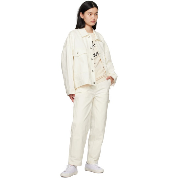 메종키츠네 Maison Kitsune 오프화이트 Off-White Pocket Trousers 231389F069000