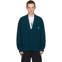 Maison Kitsune Blue Bold Fox Head Cardigan 232389M200017