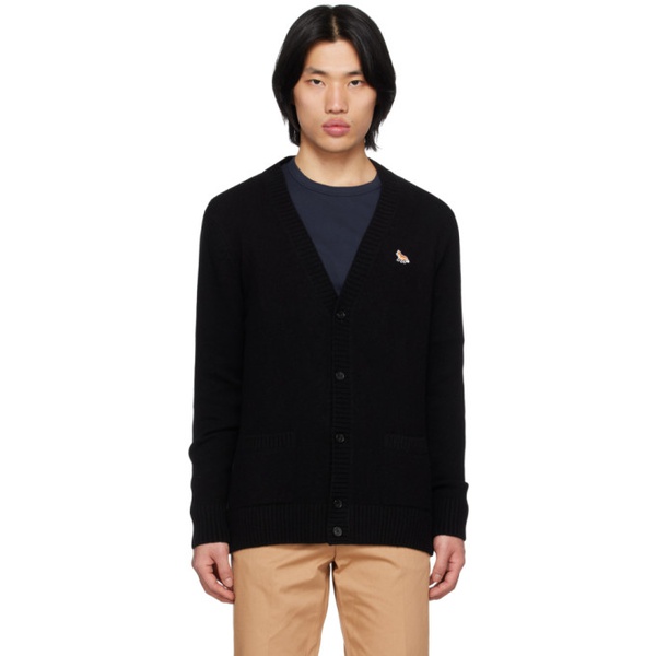 메종키츠네 Maison Kitsune Black Baby Fox Cardigan 231389M200004