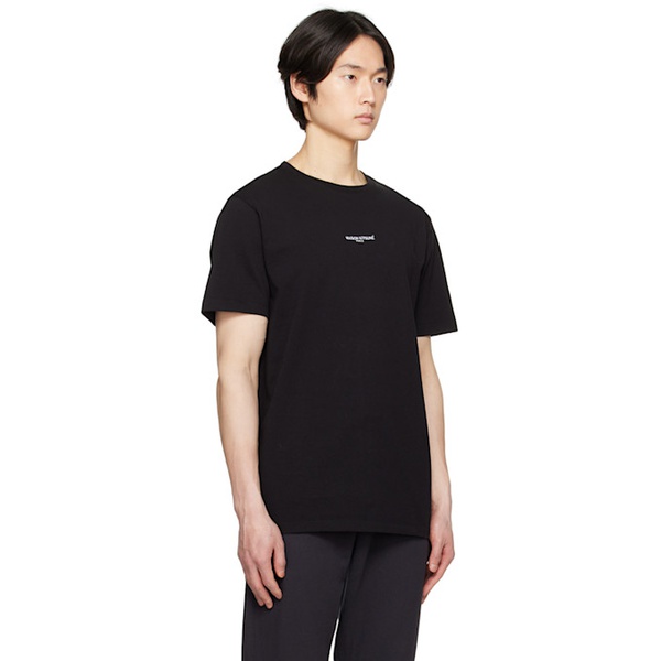 메종키츠네 Maison Kitsune Black Paris T-Shirt 231389M213041