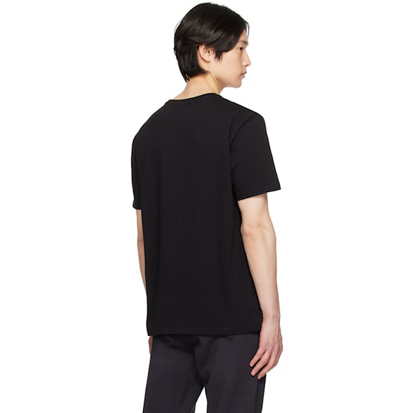 메종키츠네 Maison Kitsune Black Paris T-Shirt 231389M213041
