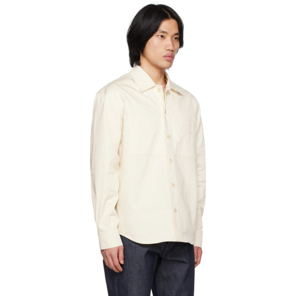메종키츠네 Maison Kitsune 오프화이트 Off-White Embroidered Shirt 231389M180002