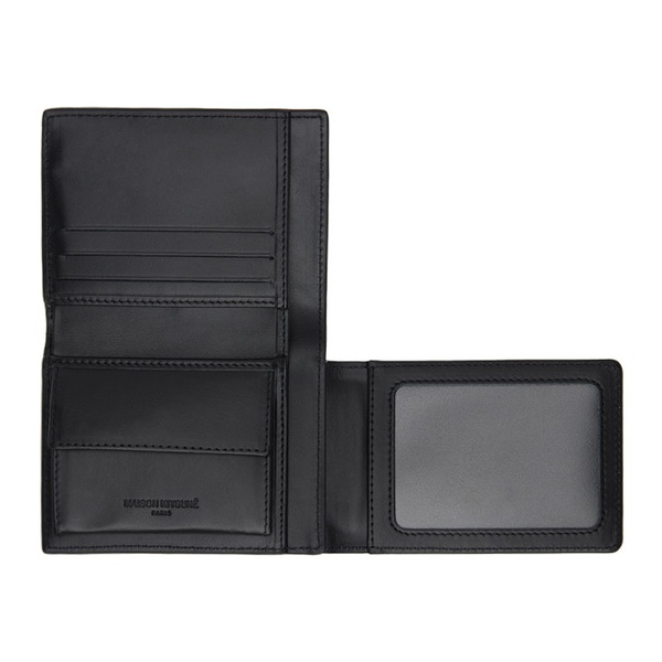 메종키츠네 Maison Kitsune Black Fox Head Trifold Wallet 241389M164004