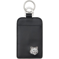 Maison Kitsune Black Fox Head Neck Card Holder 241389M163000