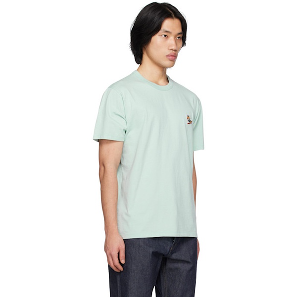 메종키츠네 Maison Kitsune Blue Dressed Fox T-Shirt 231389M213037