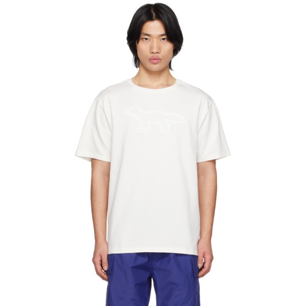 메종키츠네 Maison Kitsune 오프화이트 Off-White Contour Fox T-Shirt 231389M213043