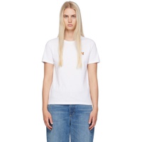 Maison Kitsune White Fox Head T-Shirt 242389F110008