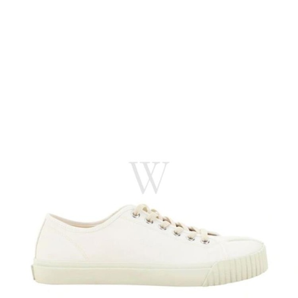 메종마르지엘라 메종마르지엘라 Maison Margiela White Cotton Canvas Tabi Low-Top Sneakers S37WS0578P4291-T1003