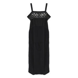 메종마르지엘라 Maison Margiela Ladies Black Silk Viscose Midi Dress S51DD0009S76578-900
