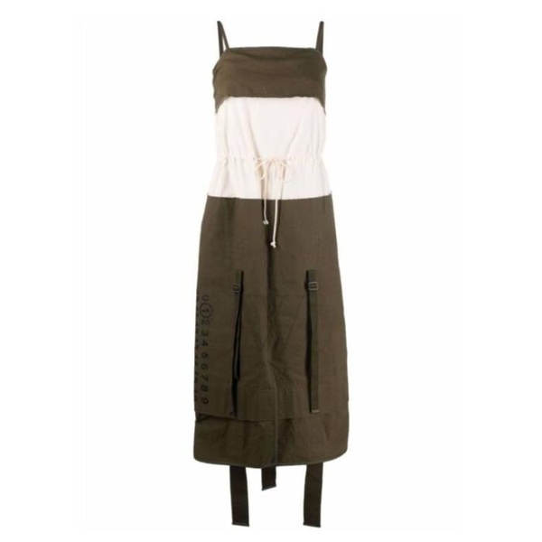 메종마르지엘라 메종마르지엘라 Maison Margiela Ladies Military Deconstructed Sleeveless Midi Dress, Brand Size 38 (US Size 4) S51CU0301S54615727