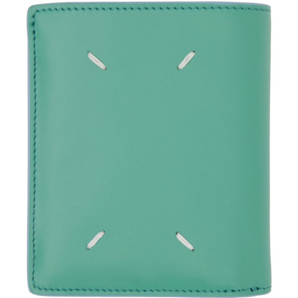 메종마르지엘라 메종마르지엘라 Maison Margiela Blue & Green Four Stitches Wallet 232168M164086