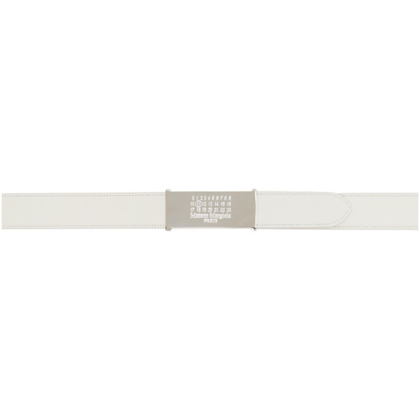 메종마르지엘라 메종마르지엘라 Maison Margiela Reversible 오프화이트 Off-White Logo-Engraved Belt 231168F001014