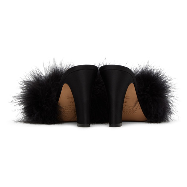 메종마르지엘라 메종마르지엘라 Maison Margiela Black Feather Mules 241168F125000