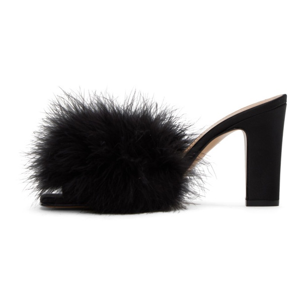 메종마르지엘라 메종마르지엘라 Maison Margiela Black Feather Mules 241168F125000