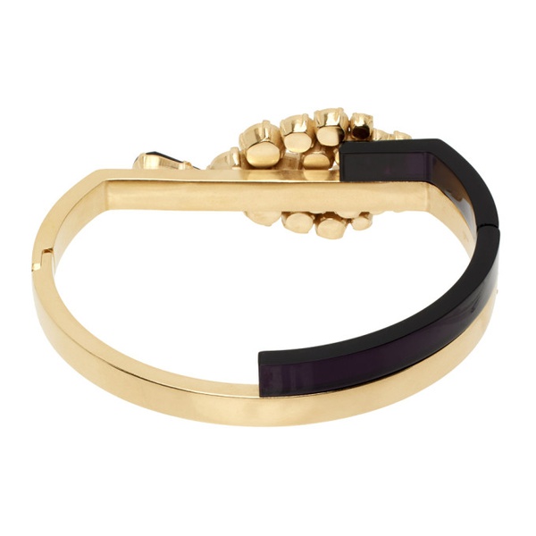 메종마르지엘라 메종마르지엘라 Maison Margiela Gold & Black Crystal Bracelet 241168F020004