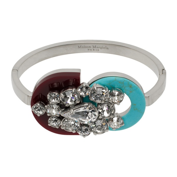 메종마르지엘라 메종마르지엘라 Maison Margiela Silver Crystal Bracelet 241168F020005