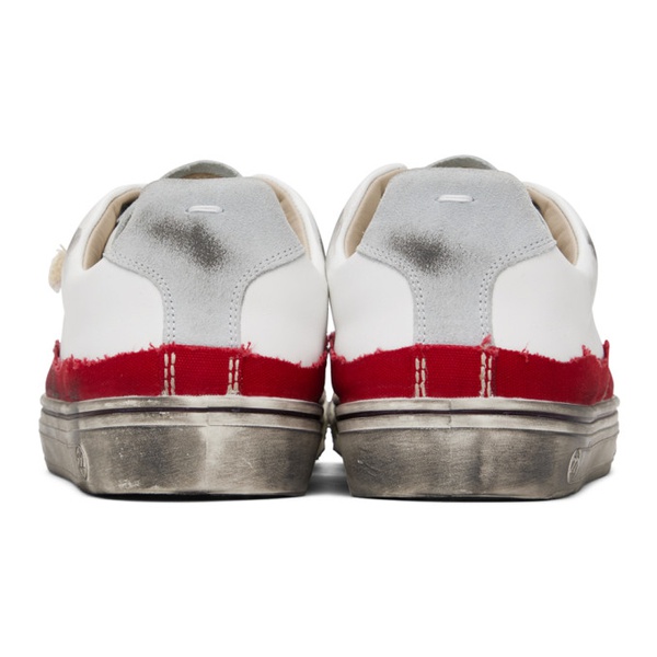 메종마르지엘라 메종마르지엘라 Maison Margiela White & Red New Evolution Sneakers 241168M237014