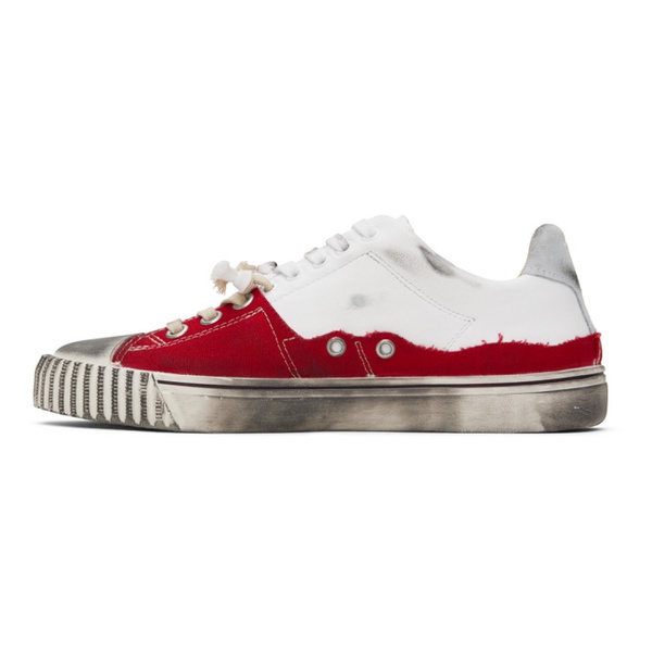 메종마르지엘라 메종마르지엘라 Maison Margiela White & Red New Evolution Sneakers 241168M237014