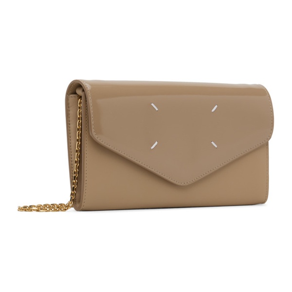 메종마르지엘라 메종마르지엘라 Maison Margiela Taupe Four Stitches Chain Wallet 241168M164023