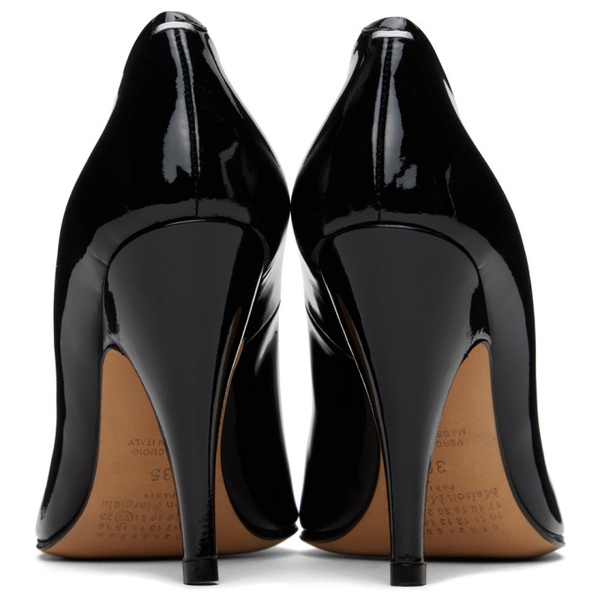 메종마르지엘라 메종마르지엘라 Maison Margiela Black Tabi Patent Heels 241168F122003