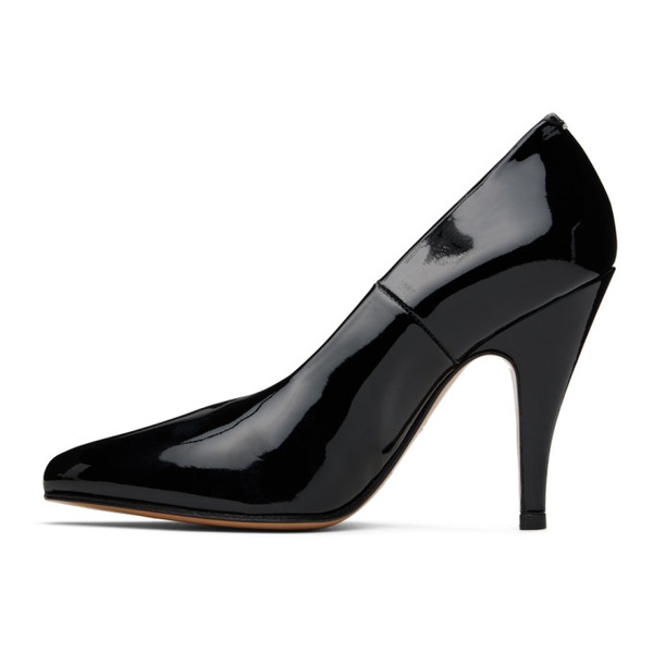 메종마르지엘라 메종마르지엘라 Maison Margiela Black Tabi Patent Heels 241168F122003