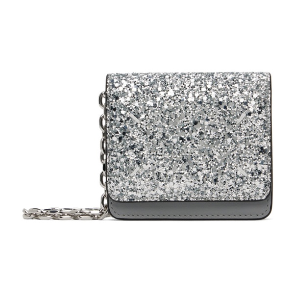 메종마르지엘라 메종마르지엘라 Maison Margiela Silver Micro Glitter Chain Wallet Bag 232168F048107