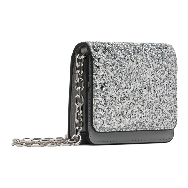메종마르지엘라 메종마르지엘라 Maison Margiela Silver Micro Glitter Chain Wallet Bag 232168F048107