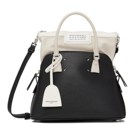 메종마르지엘라 Maison Margiela Black & 오프화이트 Off-White 5AC Classic Mini Bag 241168F046003