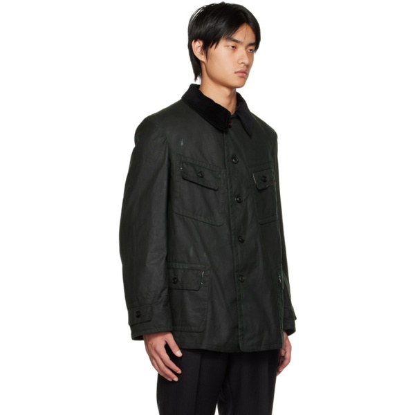 메종마르지엘라 메종마르지엘라 Maison Margiela Black Waxed Jacket 222168M184004