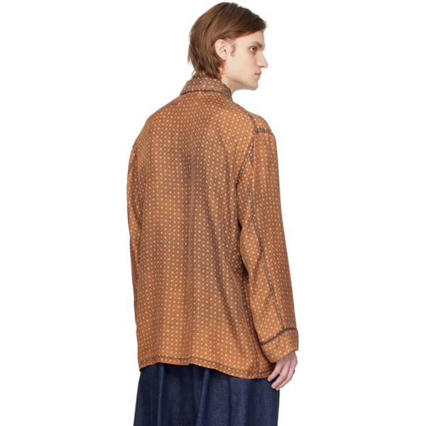 메종마르지엘라 메종마르지엘라 Maison Margiela Orange Tie Print Shirt 231168M192015
