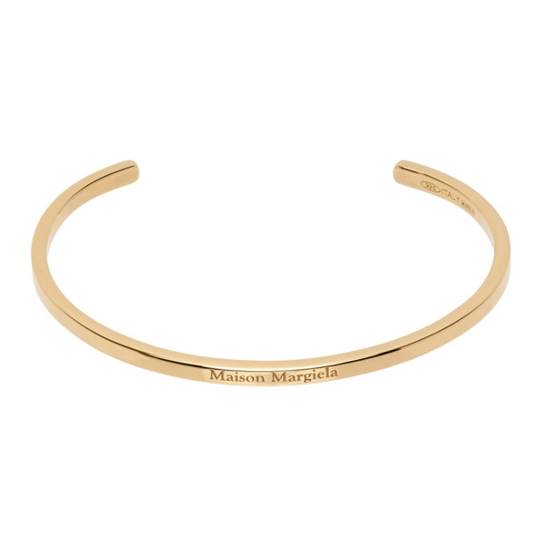 메종마르지엘라 메종마르지엘라 Maison Margiela Gold Logo Cuff Bracelet 231168F020000