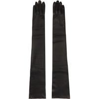 메종마르지엘라 Maison Margiela Black Leather Gloves 232168F012000