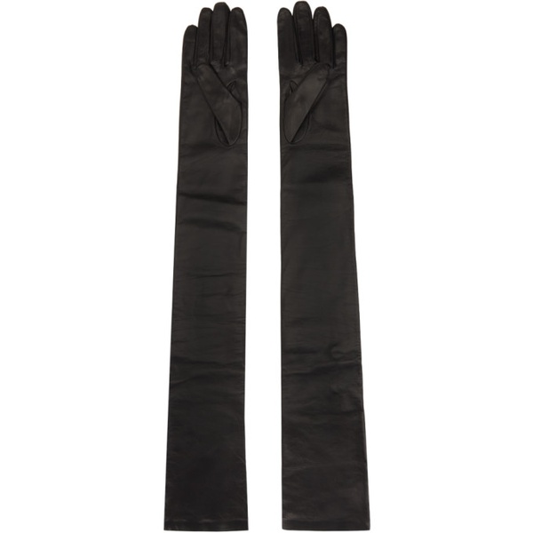 메종마르지엘라 메종마르지엘라 Maison Margiela Black Leather Gloves 232168F012000