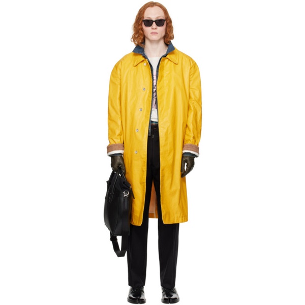 메종마르지엘라 메종마르지엘라 Maison Margiela Yellow Smudge Trench Coat 241168M184000