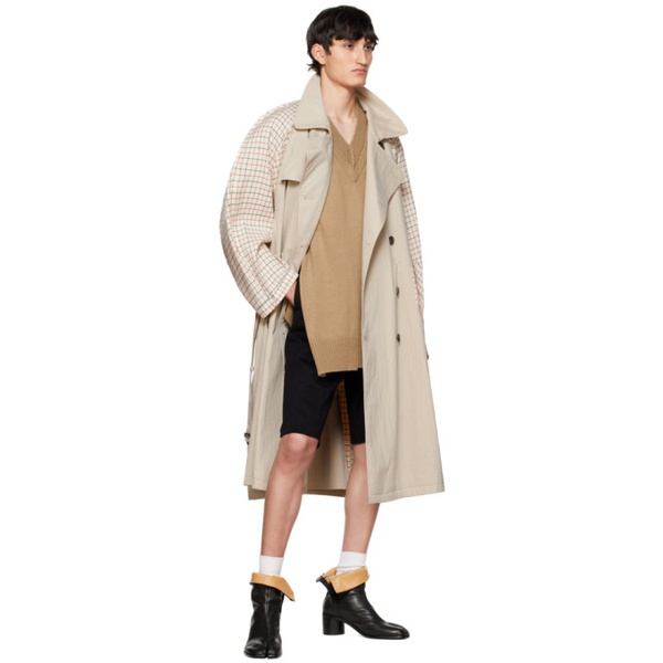 메종마르지엘라 메종마르지엘라 Maison Margiela Beige Layered Trench Coat 222168M184003