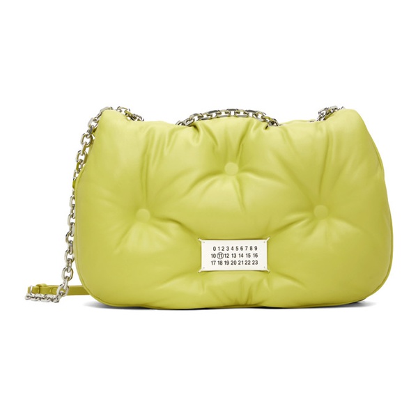 메종마르지엘라 메종마르지엘라 Maison Margiela Green Medium Glam Slam Flap Messenger Bag 231168M170050