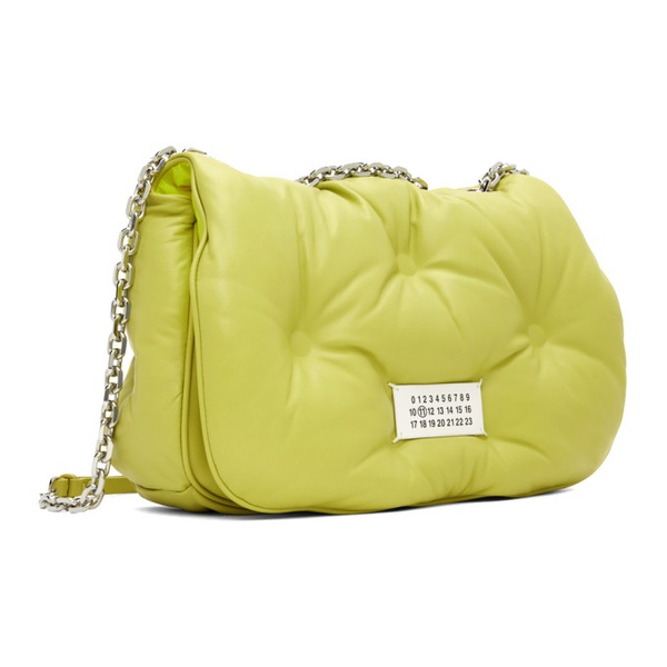 메종마르지엘라 메종마르지엘라 Maison Margiela Green Medium Glam Slam Flap Messenger Bag 231168M170050
