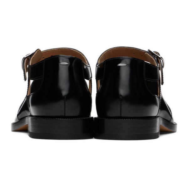 메종마르지엘라 메종마르지엘라 Maison Margiela Black Tabi Leather Sandals 242168F120000